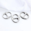 Stainless Steel Oval Character Pendant Vacuum Furnace Internal Plating Gold Accessories DIY Necklace Bracelet Pig Nose Accessor