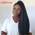 Lsy 100% Brazilian Virgin Human Hair Extension Natural Kinky Straight Drawstring Ponytail 14"-30" Tangle-Free Shedding-Resistant