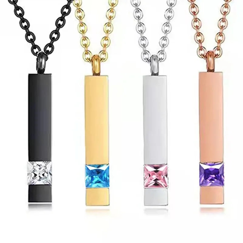 OEM ODM New12thBirthday Stone Ashes Necklace Can Be Opened With Diamond Zodiac Necklace Perfume Bottle Ashes Pendant Pet Urn