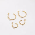 New Trendy Earring 18K Gold Plated Zirconia Simple C Hoop Earrings for Women Stainless Steel Jewelry Wholesale