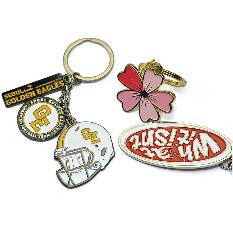 Personalised Promotional Keyring Keychain Soft Enamel Metal Keychain Custom Logo