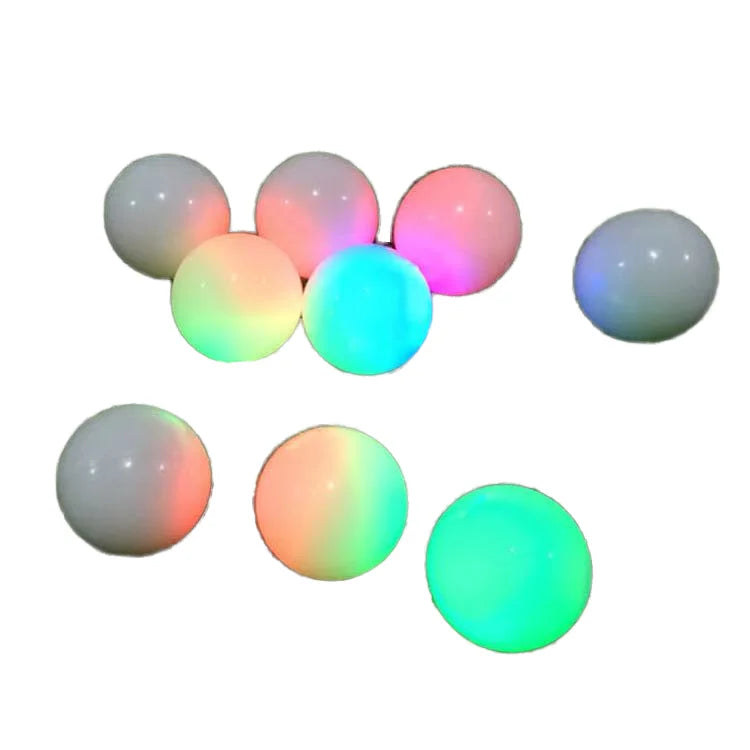 Top Sellers Novelty LED Bouncy Ball Wholesale Children's Flashing Rubber Toy Luminous Gift for Kids