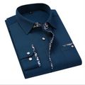 2023 Wholesale New Fashion Men's Long Sleeve Solid Color Casual Business Long Sleeve Shirt