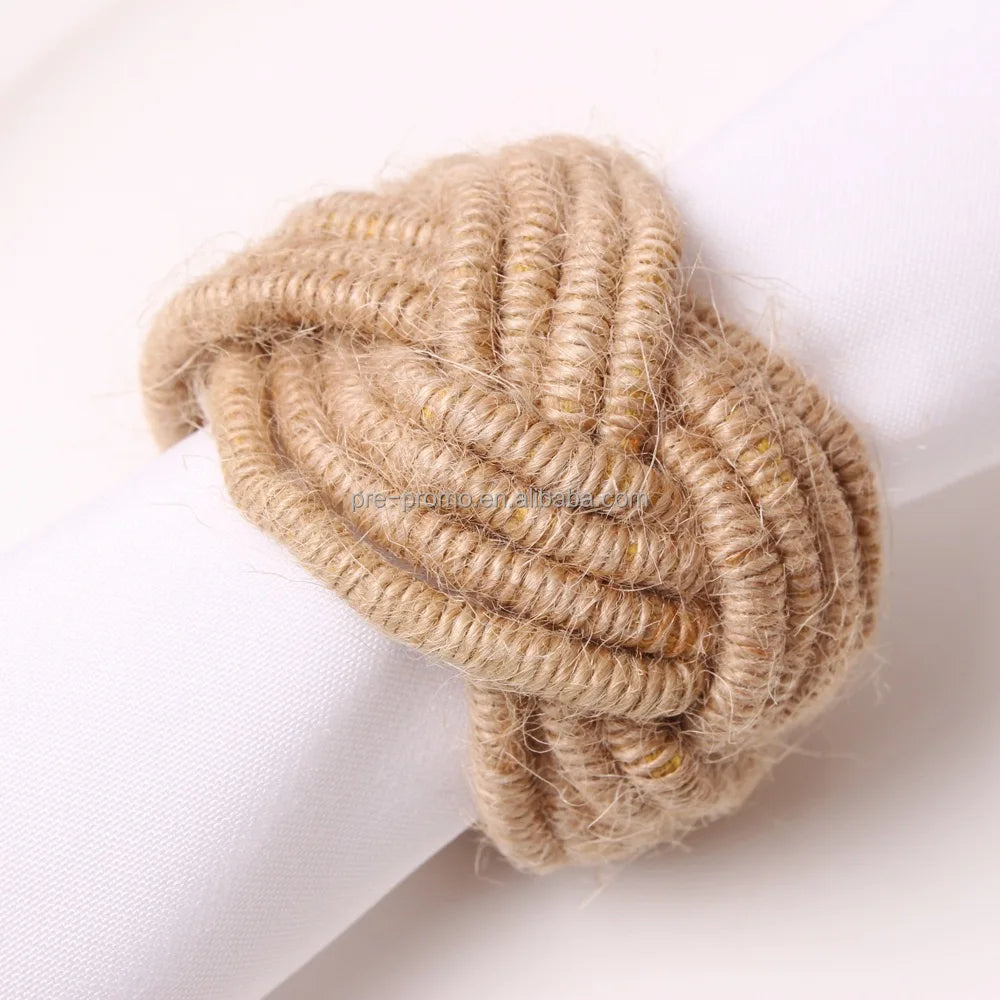 Wholesale Wedding Handmade Brown Jute Napkin Ring