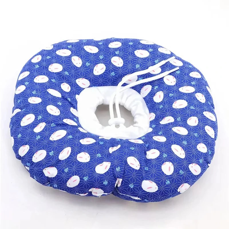 Shengchaoyi OEM Hot Sale Adjustable Soft Elizabethan Protective Collar for Dogs Cats Modern Elegant Nylon with Scarf Decoration