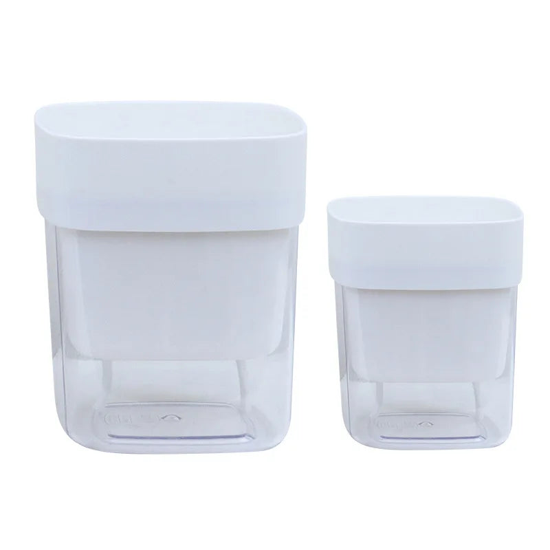 Square Transparent White Garden Plant Pots PP Flower Planter Clear Plastic Automatic Self Watering Pot