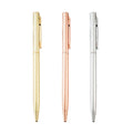 JH Hot Sales Ballpoint Pen Rose Gold Silver Metal Slim Hotel Pen