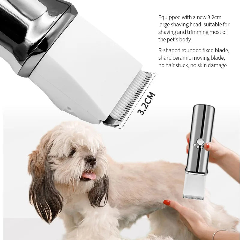 4 in 1 Professional Dog Grooming Clippers Kit with LCD Display Pet Trimmer Set with Paw Trimmer Cordless Pet Hair Remover