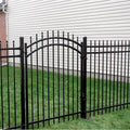 High Security Powder Coated Wrought Iron Steel Picket Fence Design Anti-Climb Eco-Friendly Rodent Proof