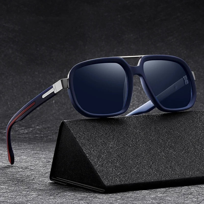 2025 Classic Fashion Uv400 square Sunglasses Custom logo Men Driving Vintage Polarized Uv400 Sunglasses
