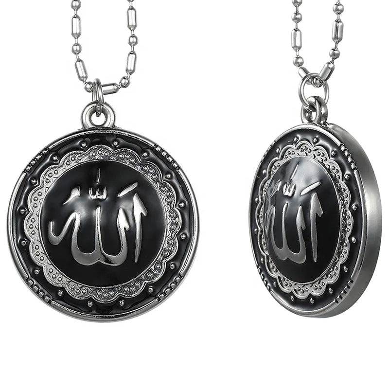 Allah Pendant by Muslim Bio Will Nano Energy Quantum Scalar Negative Ion Tourmaline Jewelry Gold Plated Charm Pendants for Gift