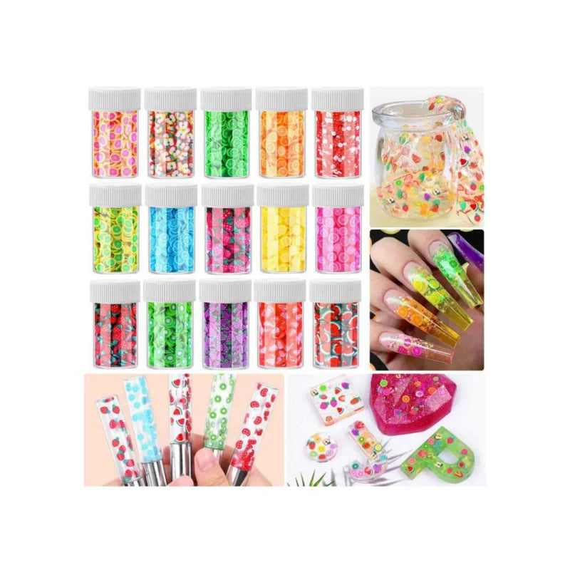 Hot Sale 3D Polymer 12000 Pcs Fruit Nail Art Slices Lip Gloss Making Supplies Resin and Nail Art Decorations