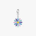 925 Sterling Silver Fine Jewelry Rainbow Color Enamel Flower Pendant Fit for Women DIY Making Bracelet Necklace Charms