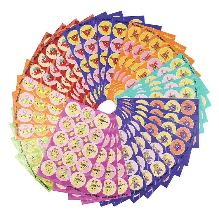 Scented Candle Accessories Waterproof Labels Customized Long Lasting Scents Vinyl Scratch and Sniff Stickers
