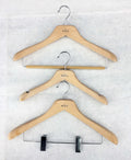 Wholesale Luxury Customised Wide Wood Kids Suit Pants Coat Cloth Wooden Hanger MegaBDM