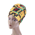 New African Pattern Headscarf Bonnet Muslim Women Turban Hijab Caps Islamic Scarf Turban Bonnet Ladies African Wrap Head Scarves