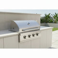 27.5In 4-Burner 4*3.55KW 48500BTU Natural Gas Stainless Steel Built-In Smokerless BBQ Grill CE/LFGB Certification Electronic
