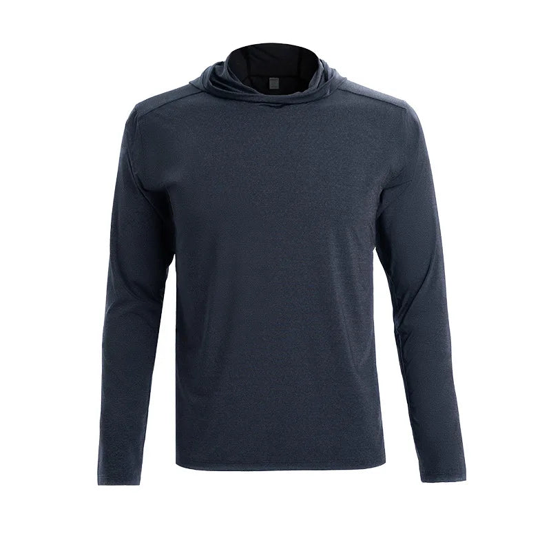 Winter Outdoor Solid Woven Polyester Lightweight Quick Dry Fitness Sport Breathable Fringe Hoodie Gym Workout Casual Long