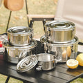 Round Benito Lunch Box Stainless Steel Bento Adult Tiffin Carrier Big Lunch Box In Steel for Food Storage for Adults or Kids