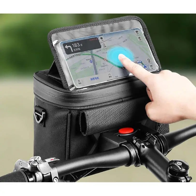 2025 Waterproof High Reflective Bicycle Handlebar Bag Cycling Front Pannier Pouch Shoulder Carry Phone Holder Bags