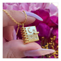 Hot Sales Stainless Steel Open Sweet Nothings Oath love Letter Envelope Pendant Necklace
