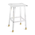 High Quality Transparent Acrylic Bar Stool for Dining Room Living Room Minimalist for Kitchen Bedroom Desk Use Factory Wholesale