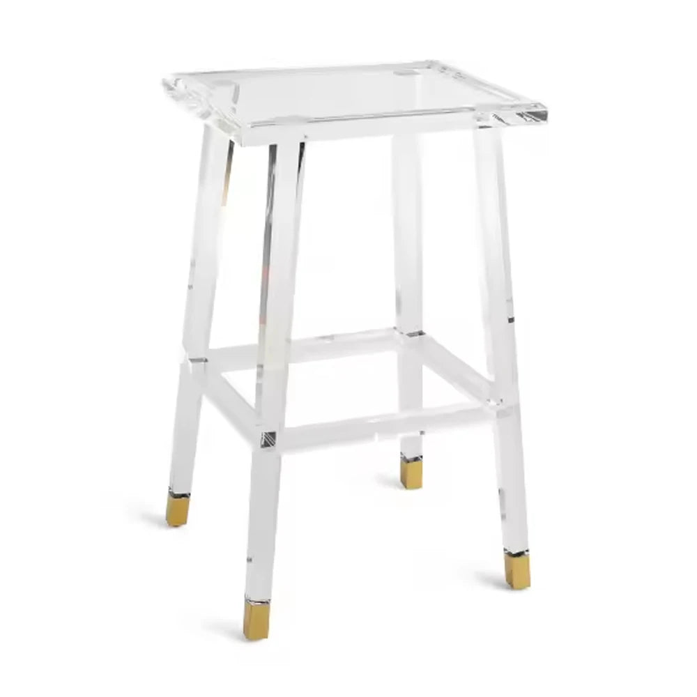 High Quality Transparent Acrylic Bar Stool for Dining Room Living Room Minimalist for Kitchen Bedroom Desk Use Factory Wholesale
