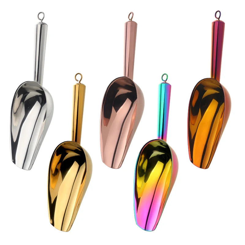 Hot Selling Stainless Steel Kitchen Accessories Bar Tool Coffee & Rice Bean Shovel for Scooping Ice & Food