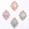 Diamond-shaped Cloudy Colorful Alloy Pendants for Diy Hair Accessories Clothing Jewelry Making