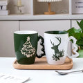 M Best-Selling Drinkware Cartoon 3D Relief New Special Design Handle Ceramic Merry ChristmasCoffee Milk Bulk Mugs
