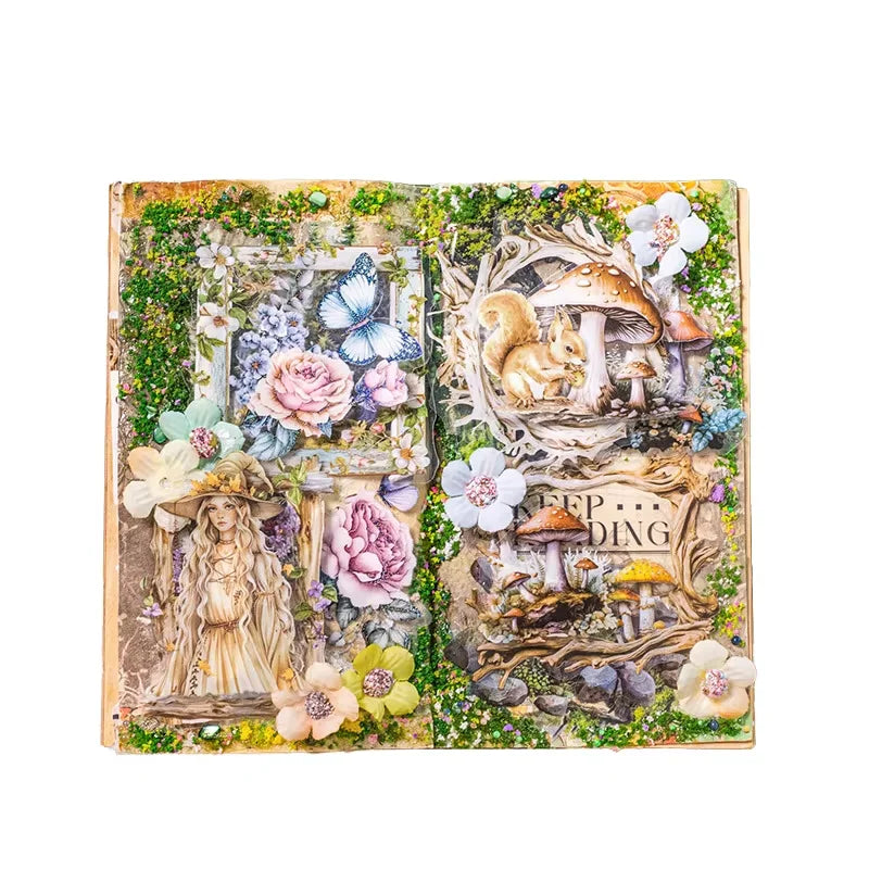 10 Sheets Per Pack Vintage Border Stickers Wooden Frame Series Handbook Collage