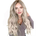 Long Wavy Ombre Blonde Synthetic Wig Heat Resistant Fiber Natural Hairline Glueless Full Head Party Daily Use Fashion Styling