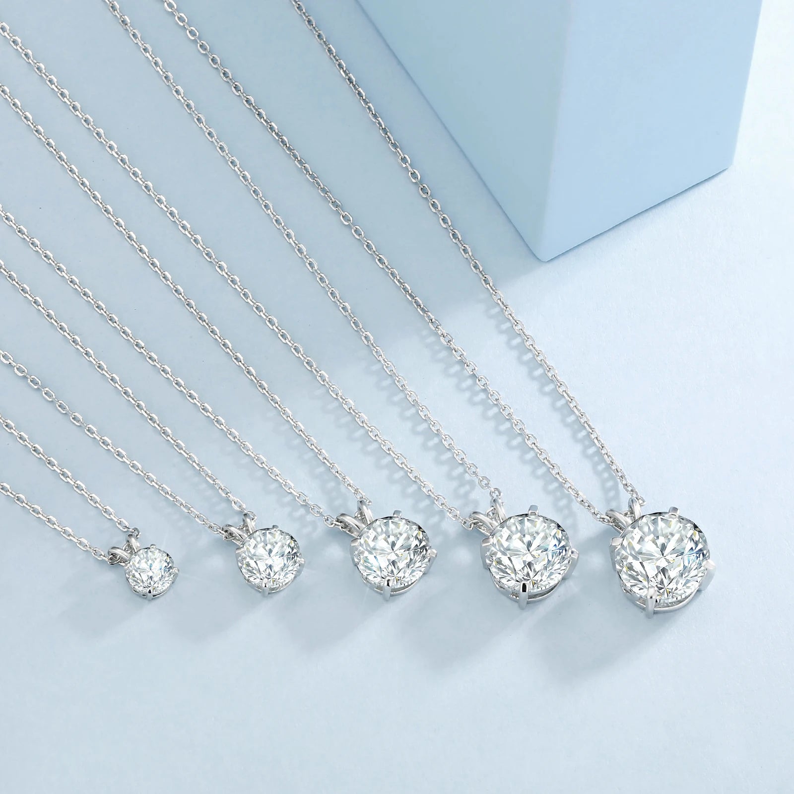 IGI Certified 2.0 CT Round Solitaire Pendant 18k White Gold Wife Anniversary Gift Lab Grown Diamond Pendant Necklace for Women