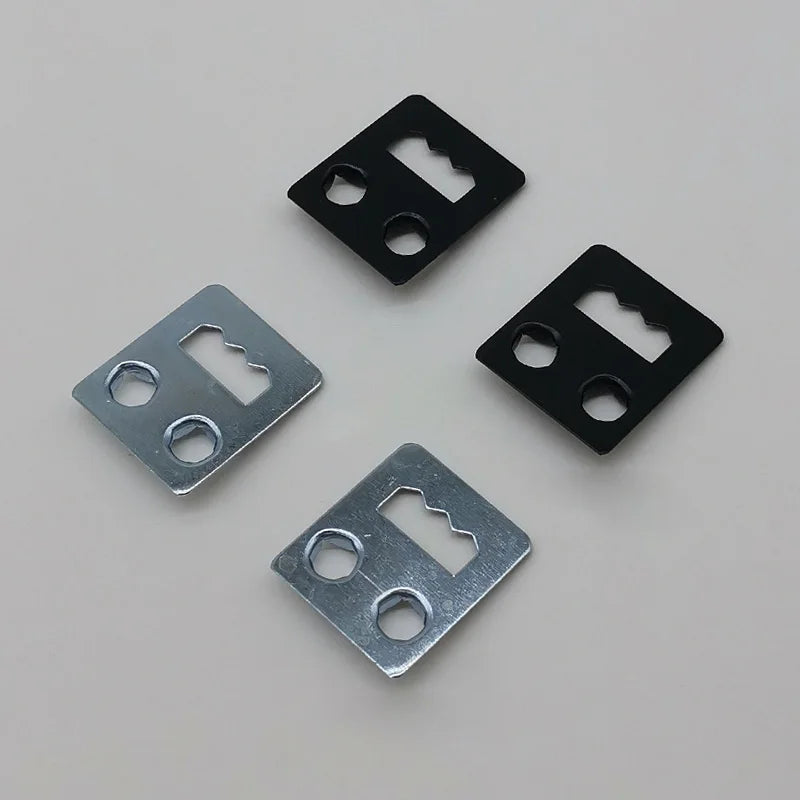 No-nail 22*19mm Sawtooth Conceal Double-hole Iron Silver Black Oxide Galvanized Photo Album Picture Frame Hanger Wall Hook Box