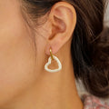 French INS Fashion Temperament Heart-shaped Stainless Steel Diamond studded Light Luxury Versatile Earrings