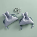 7x8cm Light Blue High Quality Wholesale Jewelry Gift Bags for Earring Display Microfiber Drawstring Pouch Velvet Lining Portable