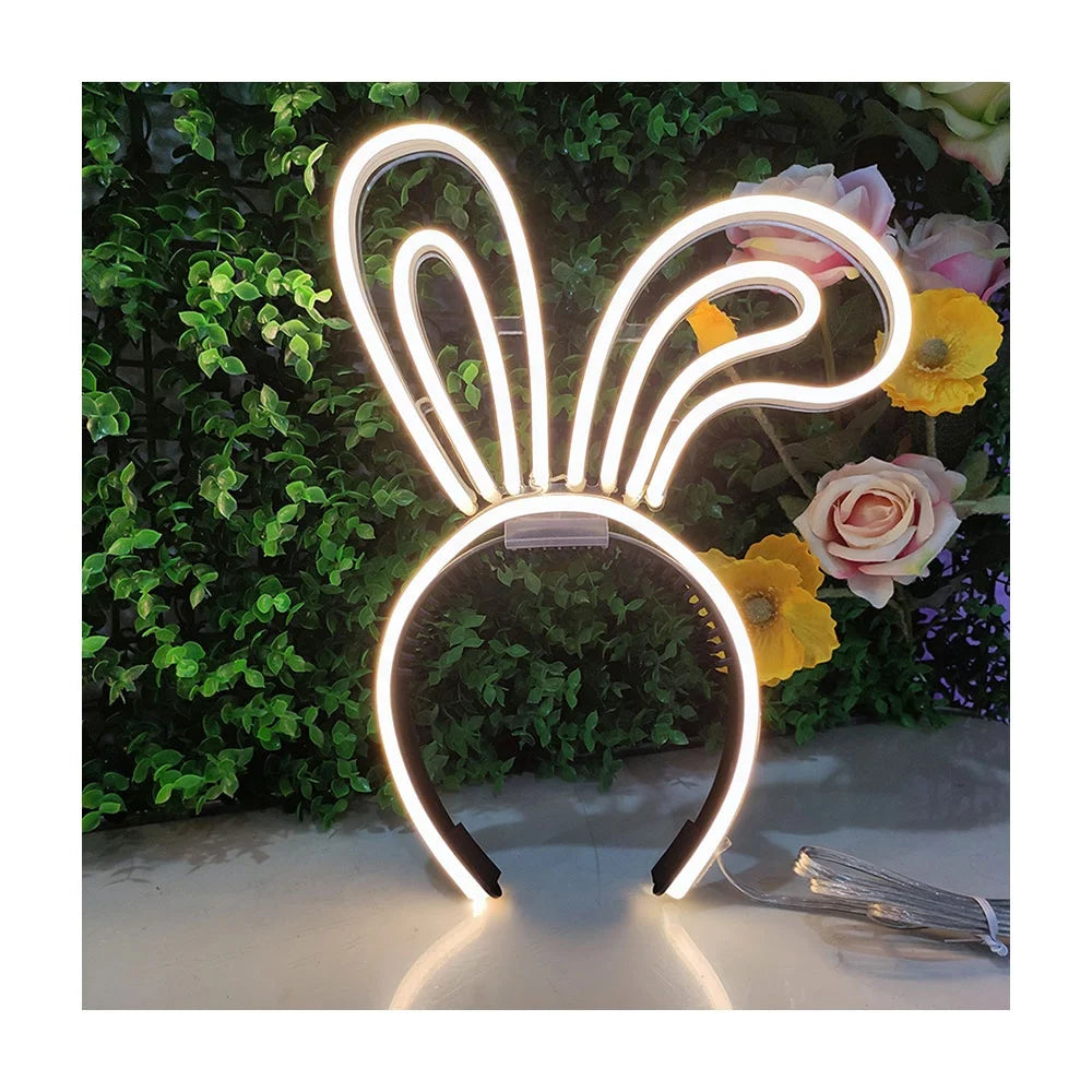 OUX Drop Shipping Custom Glow Signs Decor Birthday LED Logo Sign Headband Neon Lights Advertising Custom Neon LED Sign