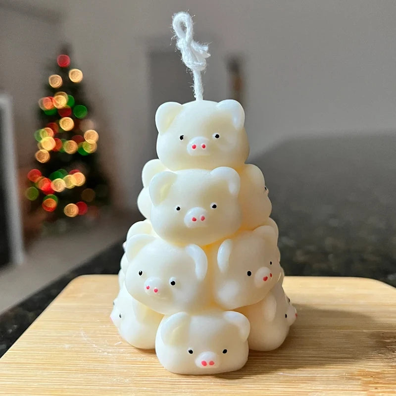 Kitten Aromatherapy Candle Silicone Mold Three-dimensional Animal Kitten Plaster Ornaments Diy Handmade Candle Drip Glue