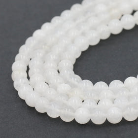 Wholesale Hot Sale Crystal White Jade 4-12mm Loose Gemstone Strands for Jewelry Making