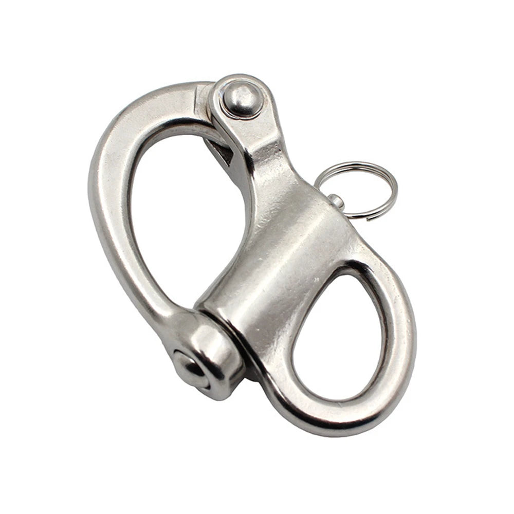 35mm Durable Stainless Steel Fixed Bail Quick Release Snap Shackle for Kayak Sailboat Yacht Sailing Hardware