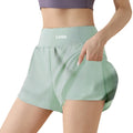 2025 Running Cycling Sports Fitness False Two-piece Anti-Shine High Waisted Hip Lifting Yoga Shorts for Women