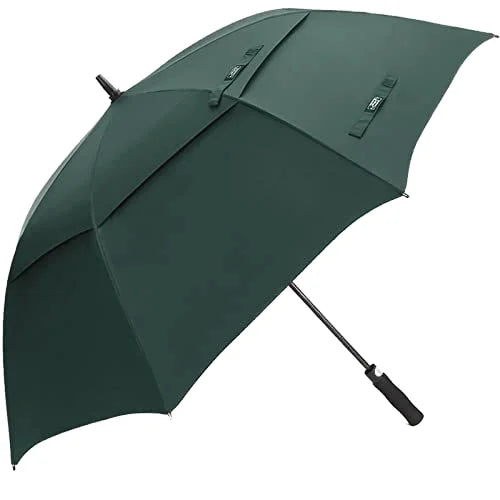 Suppliers Manufacture Wholesale Double Canopy Vented Windproof Waterproof Semi Automatic Open Custom Golf  Umbrella with logo