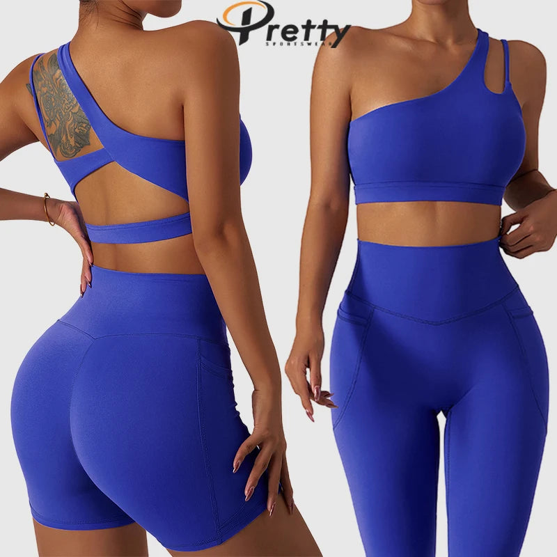 New Design Fashionable  Women Yoga Leggings Running Workout Bras Clothing Yoga Suit Top Sports Wear Gym Fitness Bra