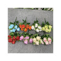 China Supplier  After Hand 7- Head Glue Fold Zixia Fairy Rose Artificial Flower