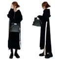 Wholesale 2021 Autumn Fashion Custom Long Hoodie Dress for Women Solid Floor-Length Natural Streetwear Pullover Long Sleeves