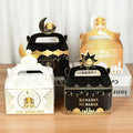 12 Pcs Eid Mubarak Gift Bag With Handle Paper Gift Cake Box Ramadan Kareem Decoration Party Supplies