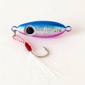 Wholesale 5.5g 7.5g 10g 14g 17g 21g Small Jigging Lures With Single Hooks Long Cast Luminous Metal Bait Big Eye Jigs