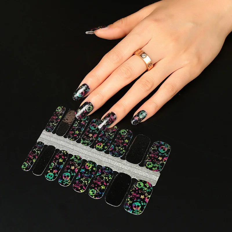 Latest Uv Gel Hot Sale Custom Nail Art Decoration Sticker Factory Price Nail Polish Sticker