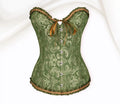 KSY Hot Sale Women's Lacing Corset Top Satin Floral Boned Overbust Body Shaper Bustier