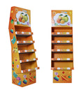 Free Design Paper Cardboard 5 Tiers Floor Display Supermarket Shelves for Fruit Shop